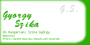 gyorgy szika business card